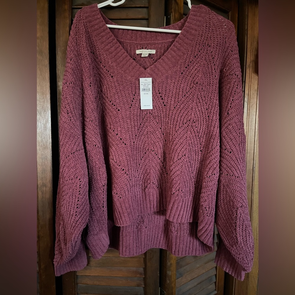 Burgundy American Eagle Sweater